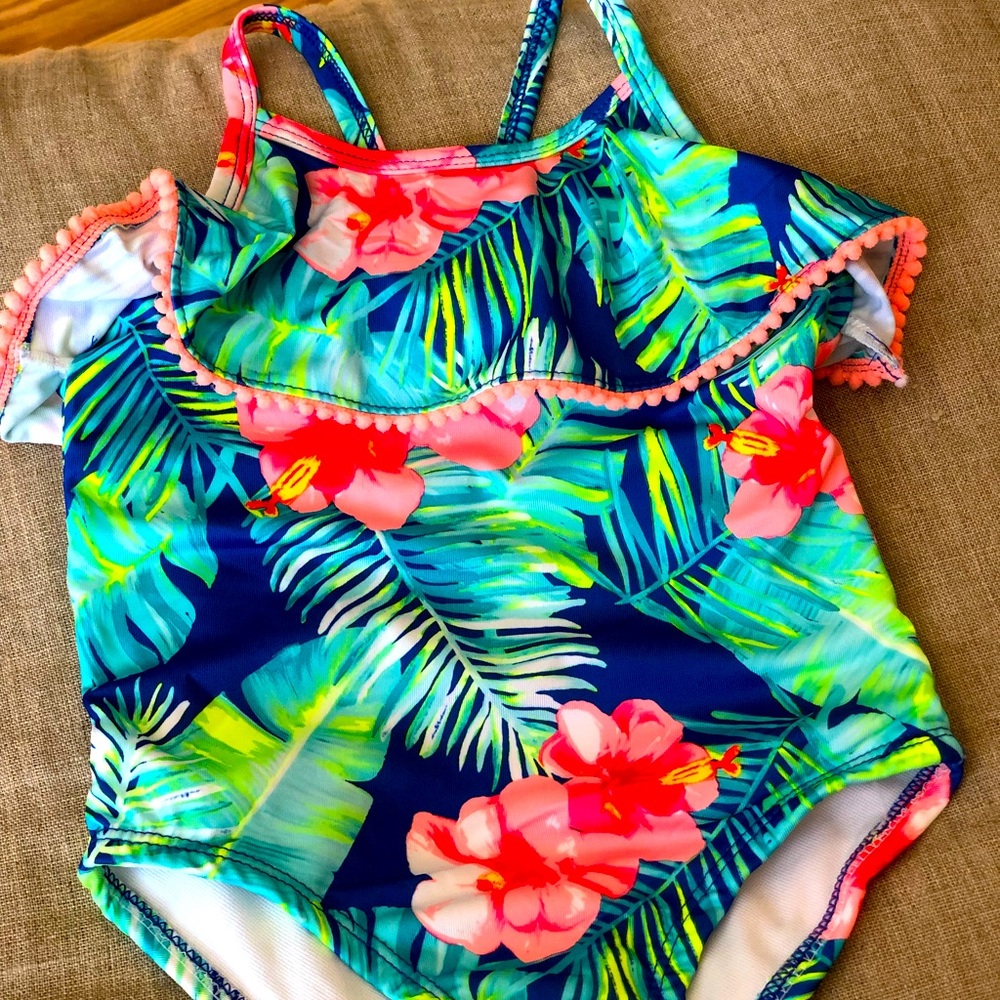 Tropical Print Swim Suit